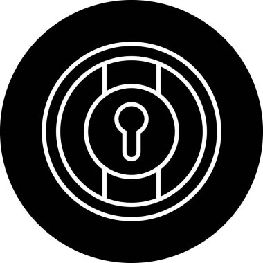 Kilit simgesinin vektör illüstrasyonu
