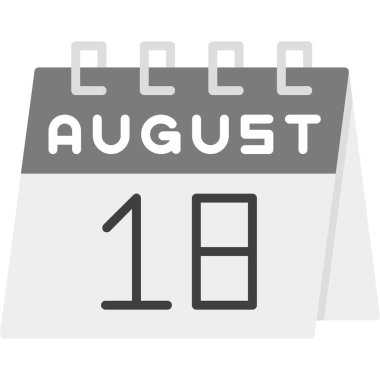 10 Ağustos takvim sayfasının vektör çizimi