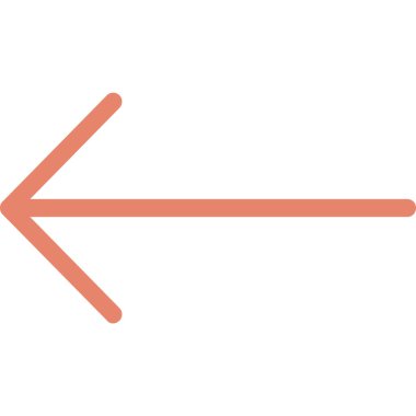 Ok sol kontur vektör simgesi