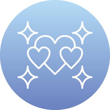 Kalp. Web simgesi vektör illüstrasyonu