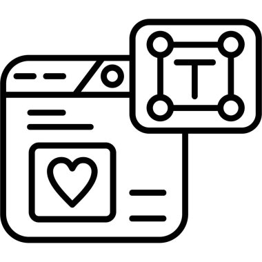 Aşk mektubu simgesi, anahat stili