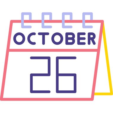 Takvim 27 Ekim tabelasının tasarımına sahip