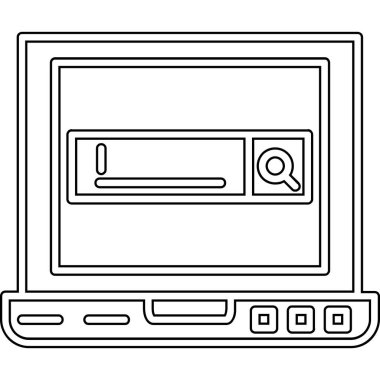 Video oyunu teknolojisi simgesi vektör illüstrasyon grafik tasarımı