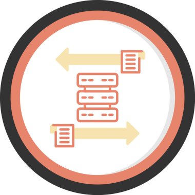 veritabanı. Web simgesi basit illüstrasyon