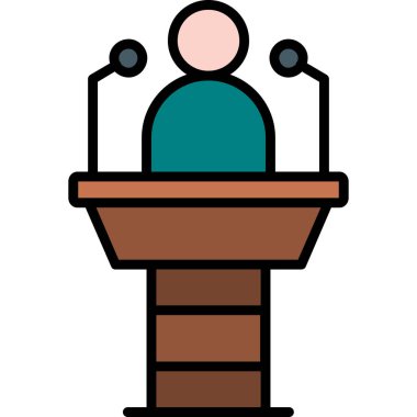 Komutanım. Web simgesi basit illüstrasyon