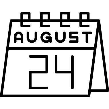 Ağustos 25 - Ağustos takvim simgesi ile 23 Ağustos takvim simgesi