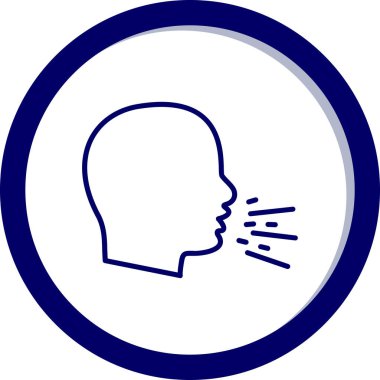 Bir insan yüzü simgesinin vektör illüstrasyonu