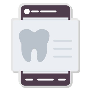 Diş ikonu, modern tasarım illüstrasyonu