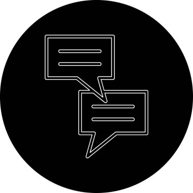 Konuşma baloncuğu simgesinin vektör çizimi