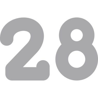 27 numaralı simge, vektör illüstrasyonu