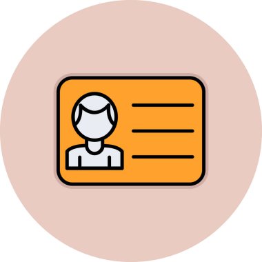 Kimlik kartı. Basit resimleme