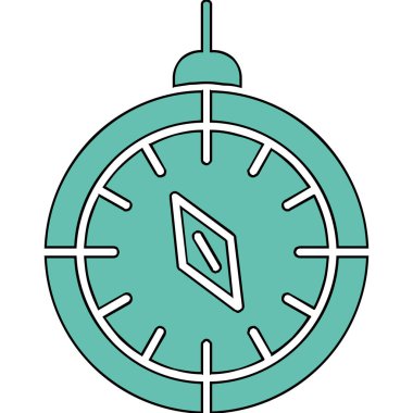 Pusula. Web simgesi basit illüstrasyon