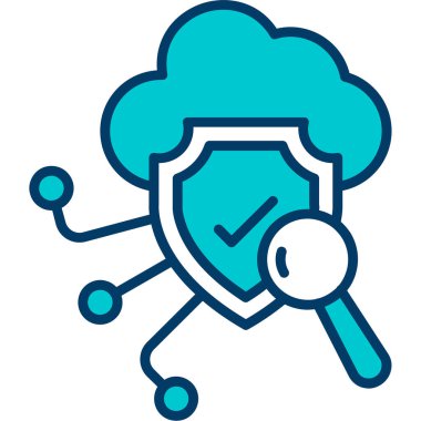 Güvenlik sistemi simgesi vektör illüstrasyonu