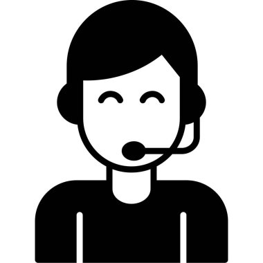 Müşteri servisi simgesi, basit biçim