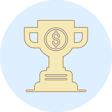 Kupa kupası. Web simgesi vektör illüstrasyonu