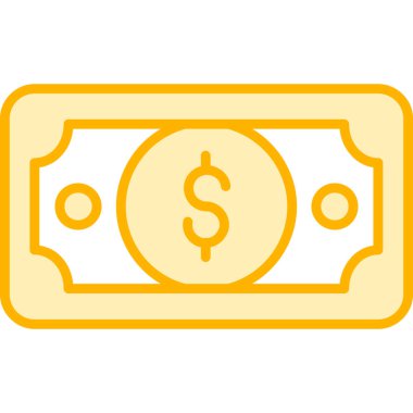 Dolar işareti vektör renk simgesi