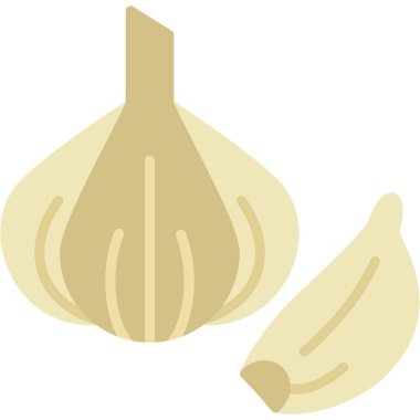 Sarımsak, illüstrasyon, beyaz arkaplan vektörü.