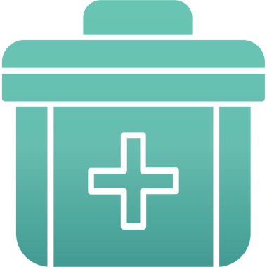 tıbbi kit simgesi vektör illüstrasyonu