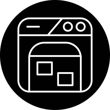 buzdolabı simgesi vektör illüstrasyonu.