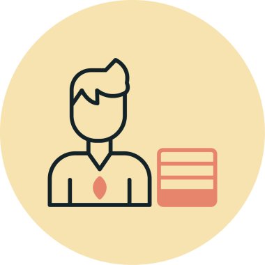 Bir kişi simgesinin vektör illüstrasyonu