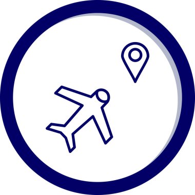 Havaalanı simgesinin vektör illüstrasyonu