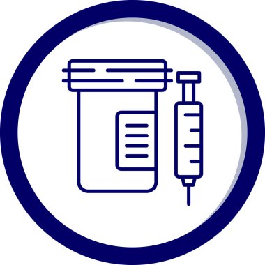Şırınga simgesinin vektör illüstrasyonu