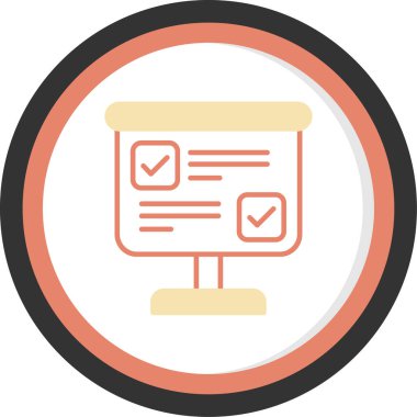 Kontrol listesi simgesi vektör illüstrasyonu