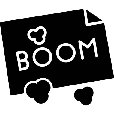 patlama vektör simgesi, katı tasarım, simge