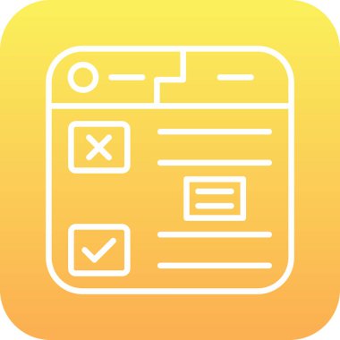 Kontrol listesi simgesinin vektör illüstrasyonu