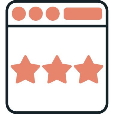 Reyting. Web simgesi basit illüstrasyon