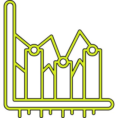 çubuk grafik simgesi dış hat biçiminde