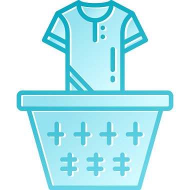 Çamaşır. Web simgesi basit illüstrasyon