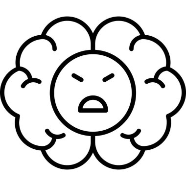 Kızgın bir ifadeyle kızgın çizgi film emojisi