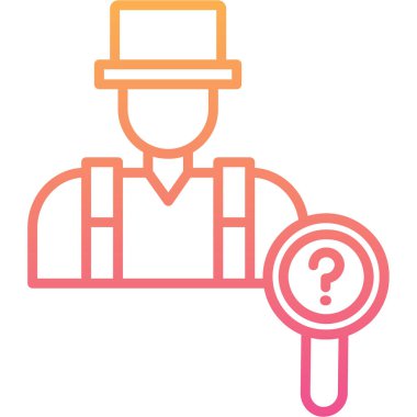 Görev arama simgesini ana hat biçiminde bul