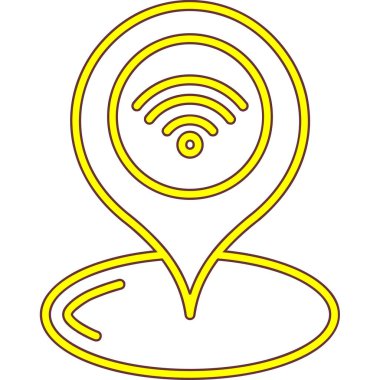 wifi sinyal simgesi, basit vektör tasarımı