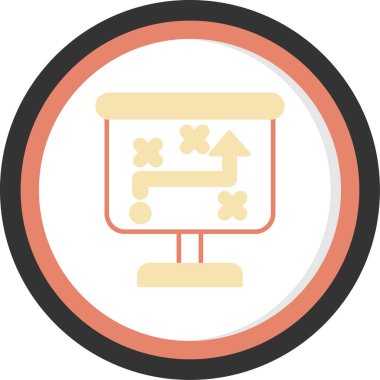 Yuvarlak okun iş konsepti vektör illüstrasyonu