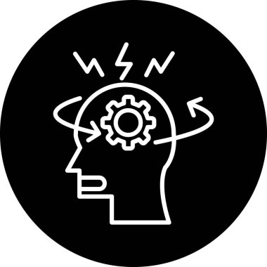 Moda Biçimli Beyin Simgesi İzole Arkaplan