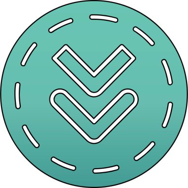 Donut kutsal kişilerin resmi. Çörek vektör simgesi web için anahat çizimi