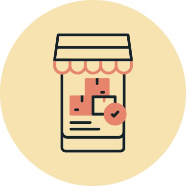 Alışveriş. Web simgesi basit illüstrasyon