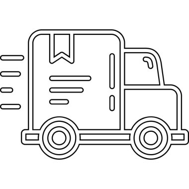 kamyon simgesi, vektör illüstrasyonu.