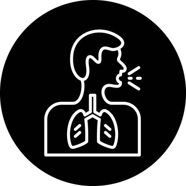 İnsan solunum hastalığı simgesi ana hatlarıyla