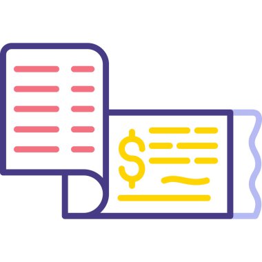 Bill Dolarlık fatura simgesi - taslak biçimi