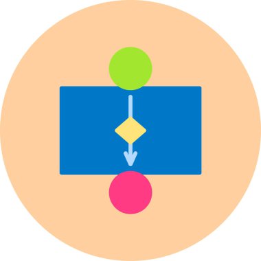 Düz bir tasarımın vektör simgesi