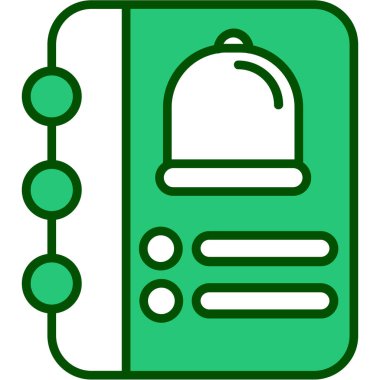 Yeşil bir çantanın vektör illüstrasyonu