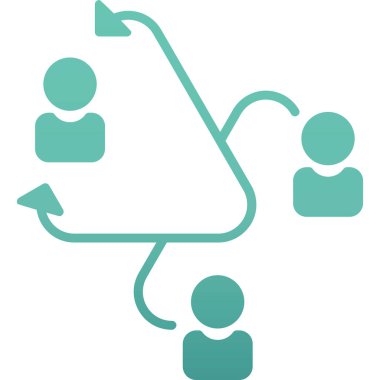 İş insanları simgesinin vektör illüstrasyonu