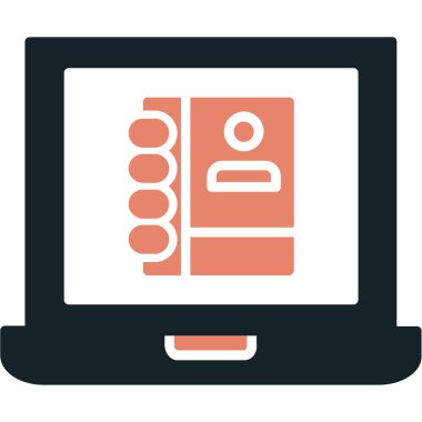 Dizüstü bilgisayar simgesi vektör çizimi