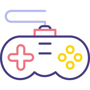 Oyun konsolu. Basit illüstrasyon