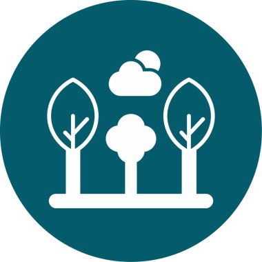 Moda tarzında izole edilmiş ağaç simgesi