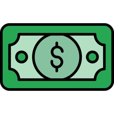 Dolar fatura simgesi, düz tasarım