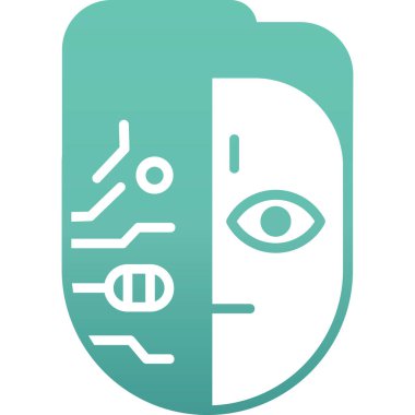 Robot simgesinin vektör illüstrasyonu